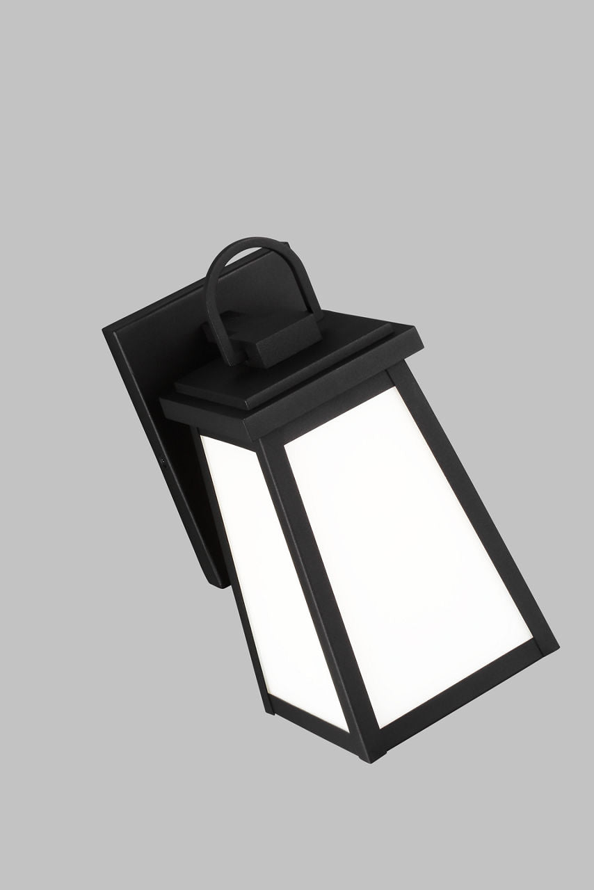 Founders Small Wall Lantern | Black Clear Bulb