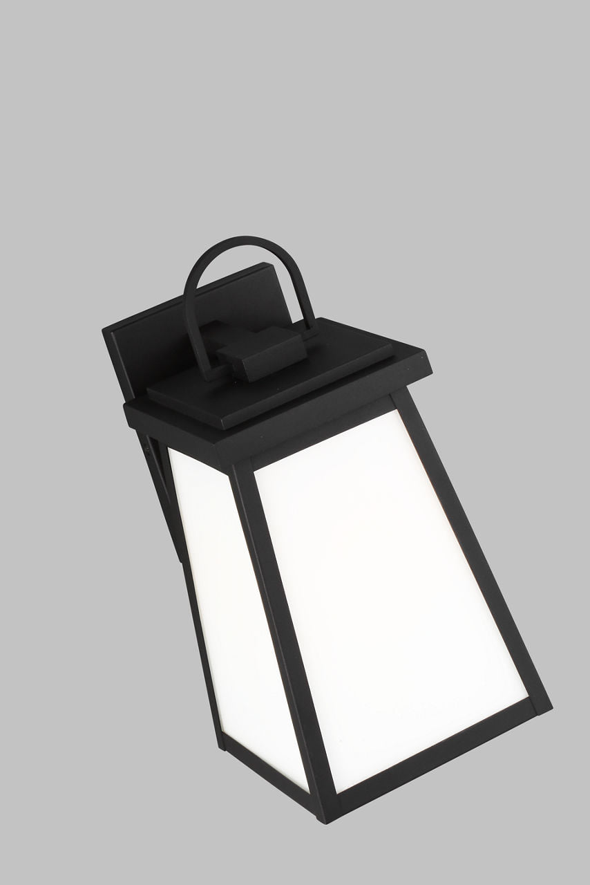 Founders Medium Wall Lantern | Black Frosted Bulb