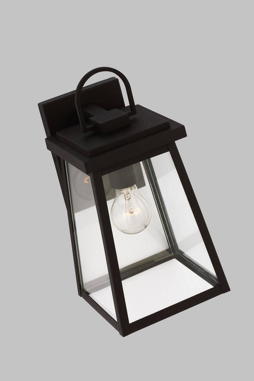 Founders Medium Wall Lantern | Black Clear Bulb
