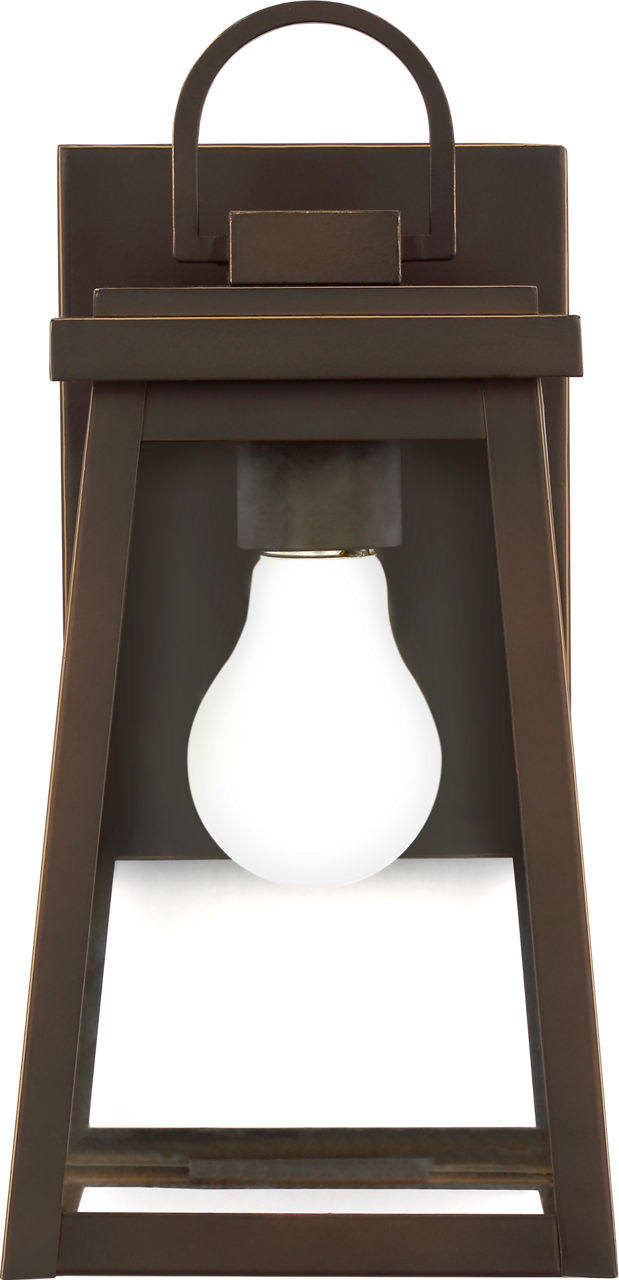 Founders Small Wall Lantern | Antique Bronze Clear Bulb