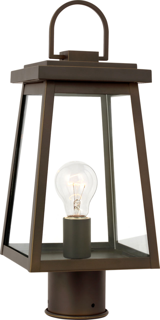 Founders Post Lantern | Antique Bronze Clear Bulb