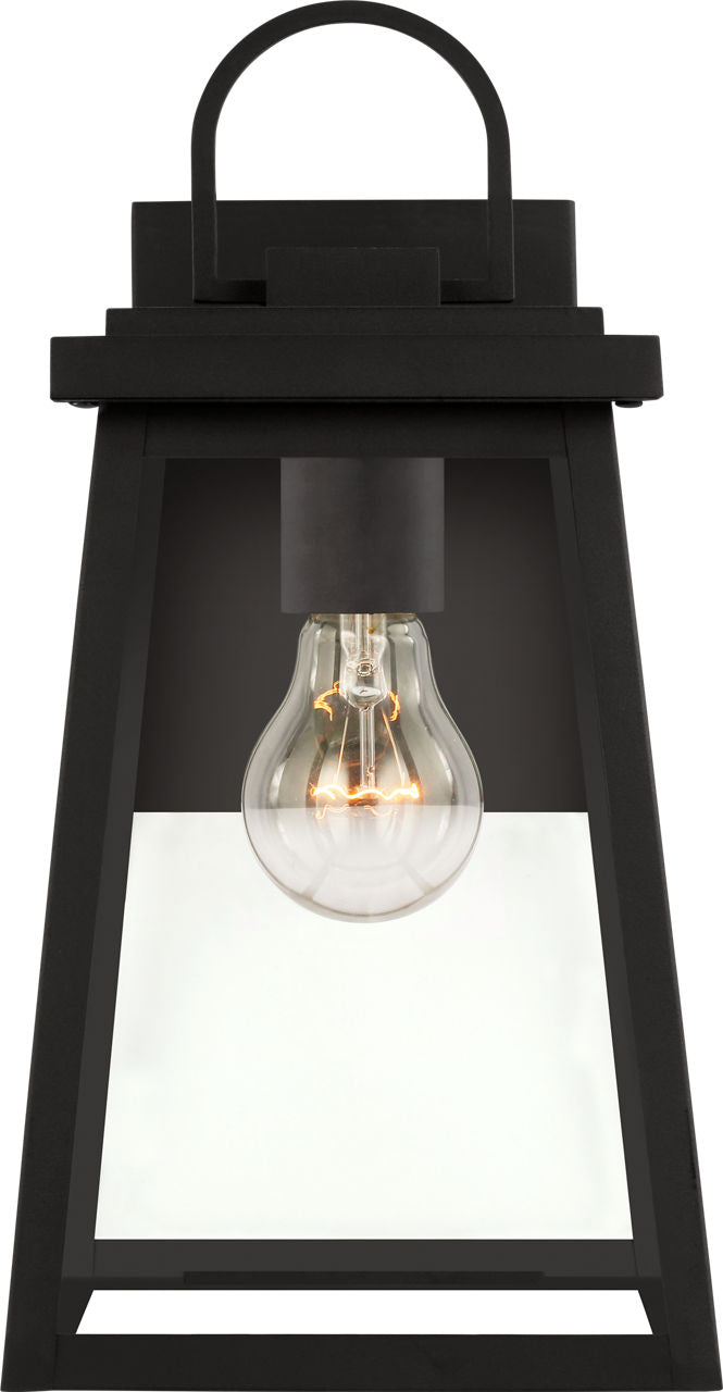 Founders Medium Wall Lantern | Black Frosted Bulb