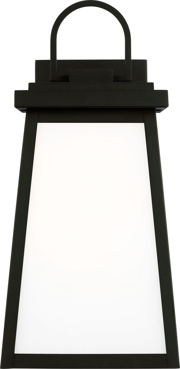Founders Large Wall Lantern | Black Clear Bulb