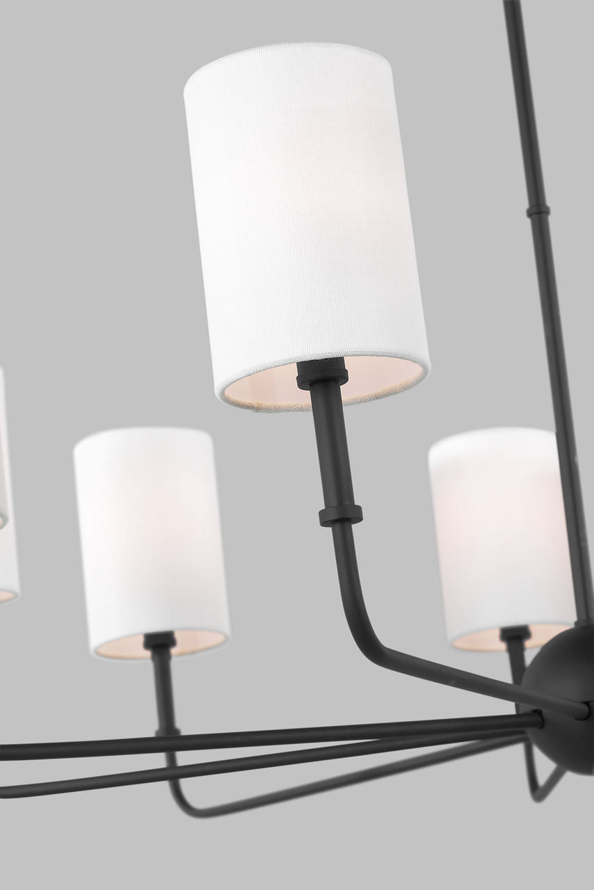 Foxdale 9-Light Chandelier | Midnight Black Bulbs Included