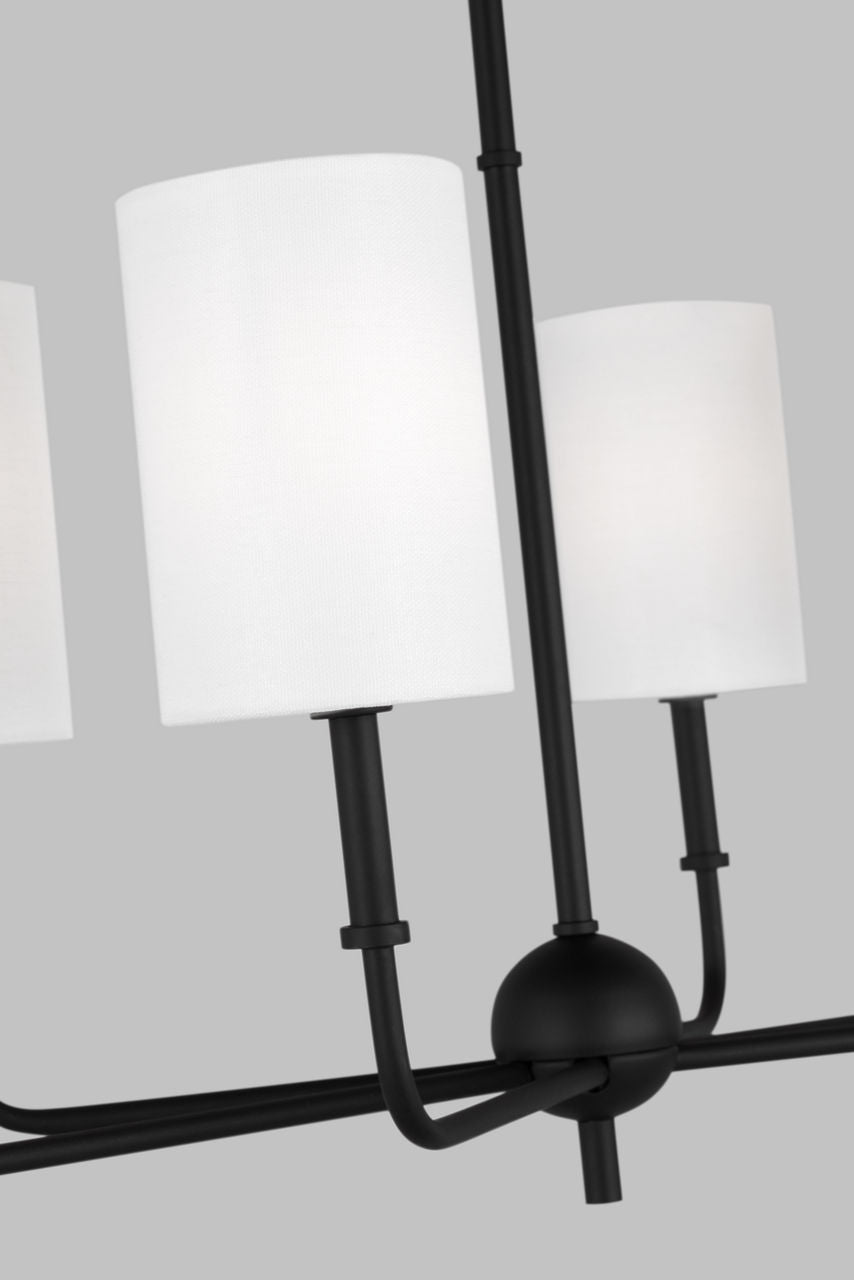 Foxdale Linear Chandelier | Midnight Black Bulbs Included