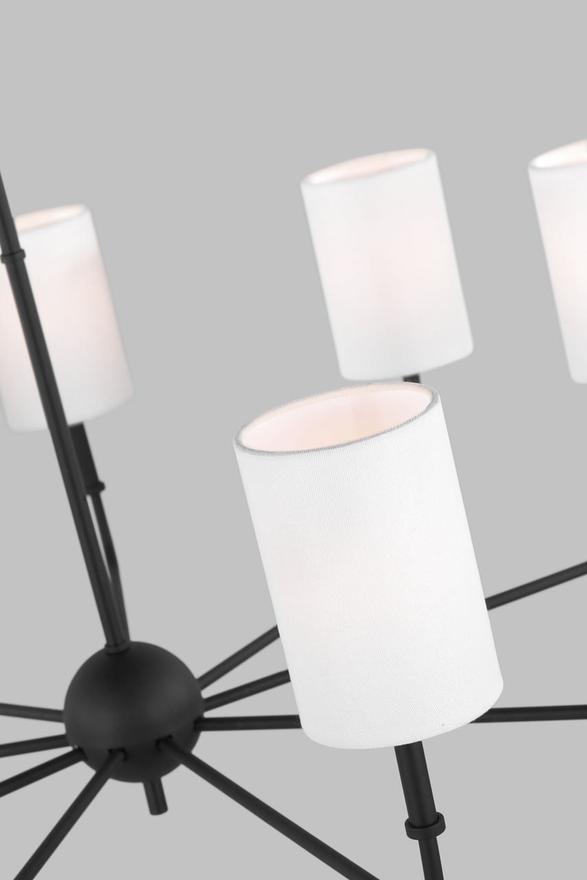 Foxdale 9-Light Chandelier | Midnight Black