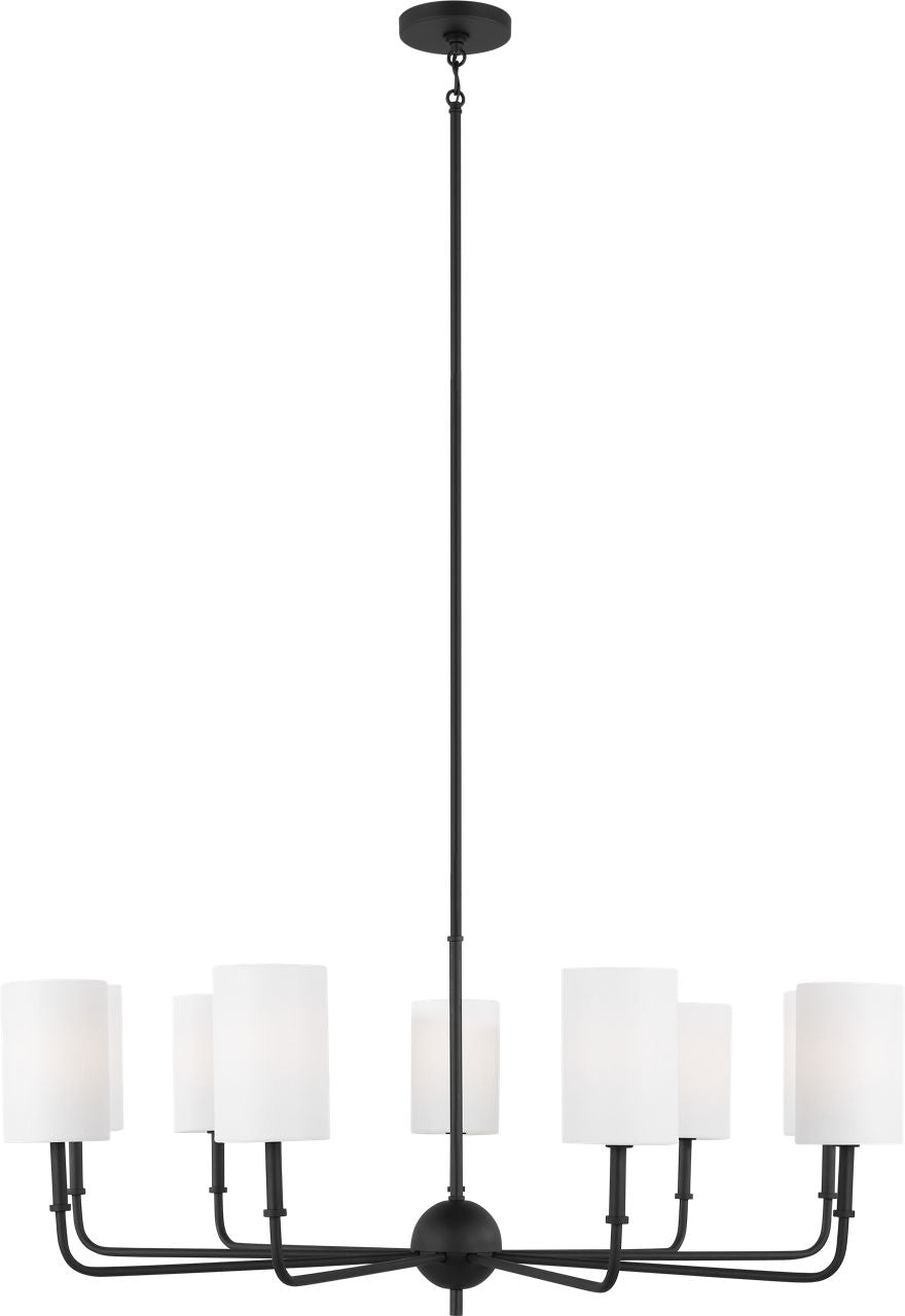 Foxdale 9-Light Chandelier | Midnight Black Bulbs Included