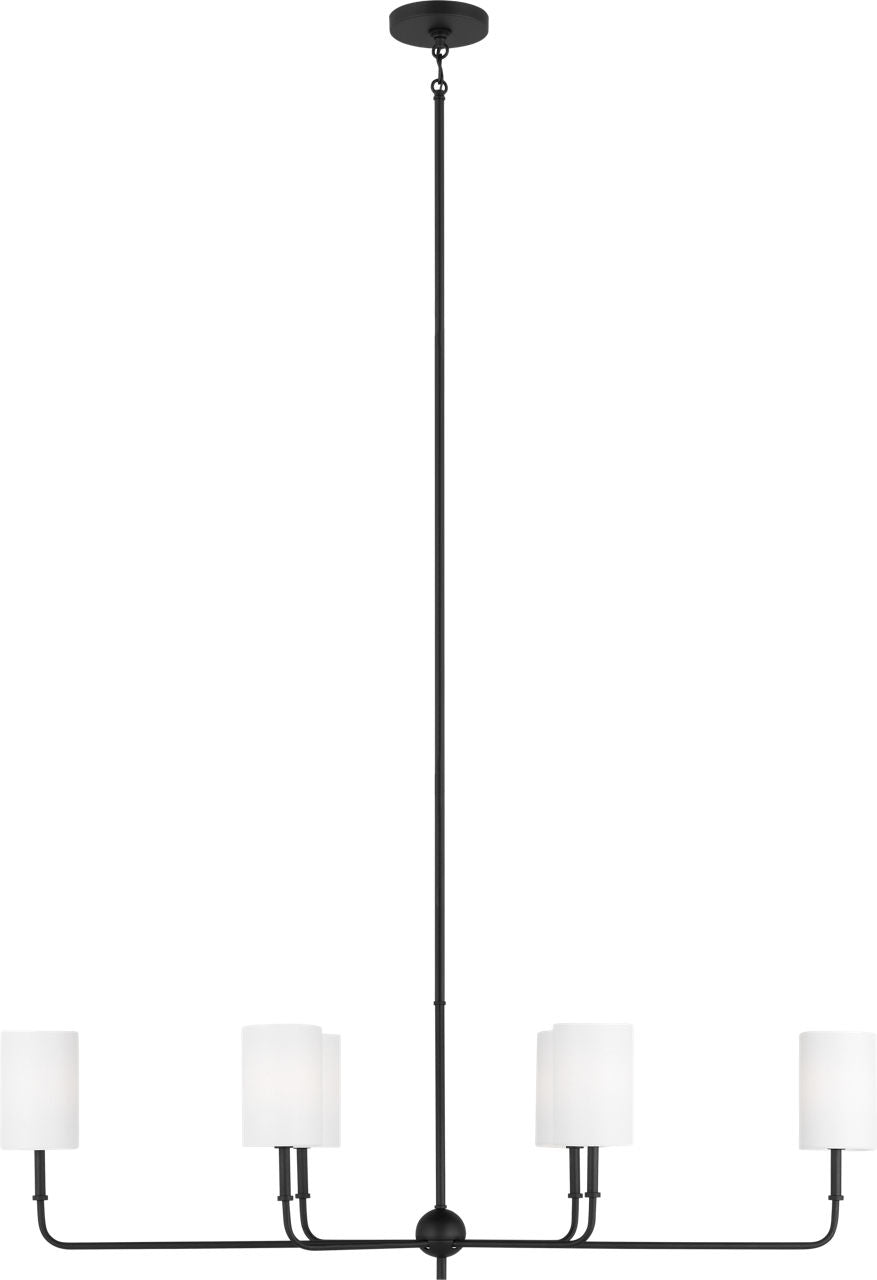 Foxdale Linear Chandelier | Midnight Black Bulbs Included