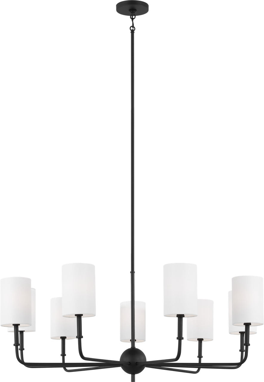 Foxdale 9-Light Chandelier | Midnight Black