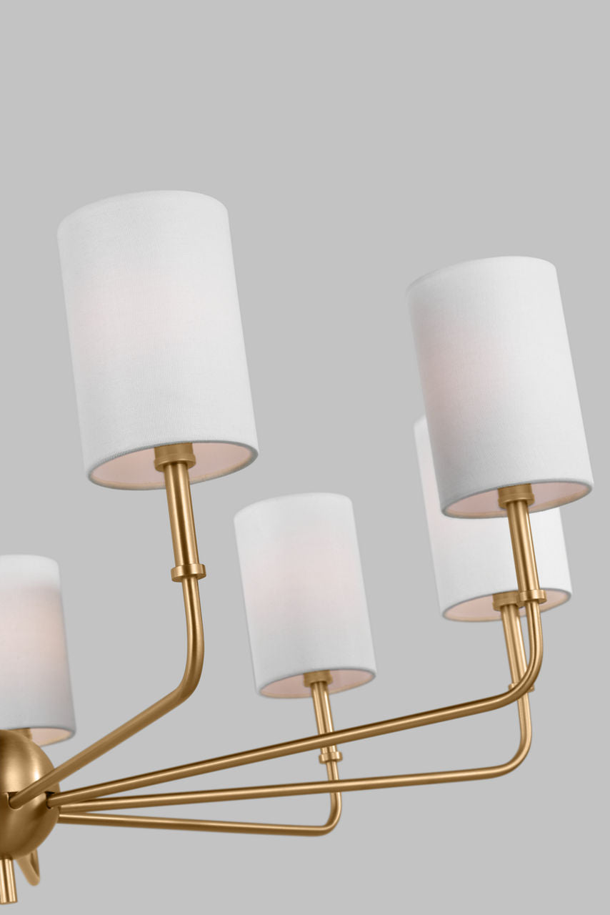 Foxdale 9-Light Chandelier | Satin Brass
