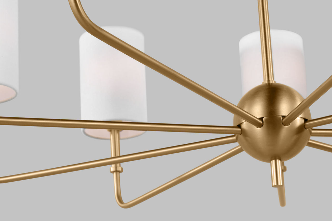 Foxdale 9-Light Chandelier | Satin Brass