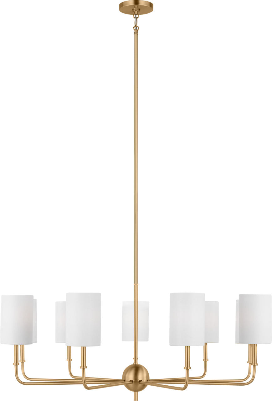 Foxdale 9-Light Chandelier | Satin Brass