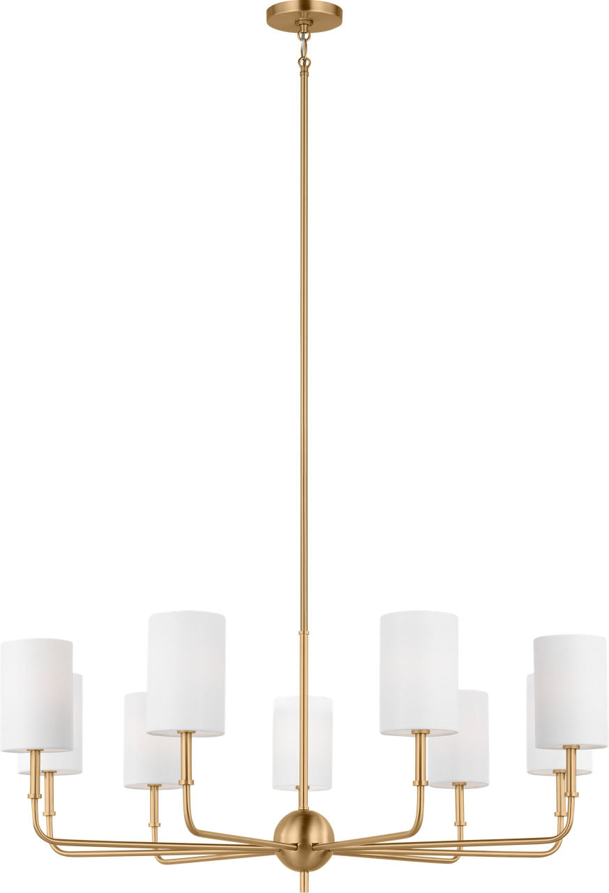 Foxdale 9-Light Chandelier | Satin Brass