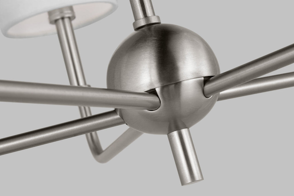 Foxdale 5-Light Chandelier | Brushed Nickel Bulbs Included