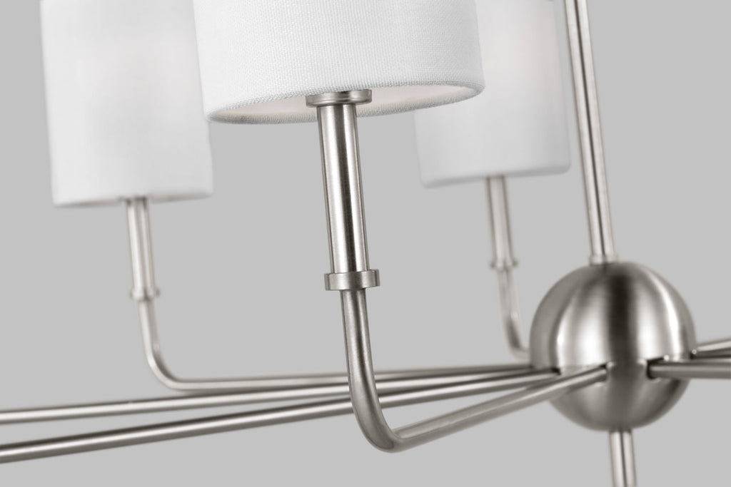 Foxdale 9-Light Chandelier | Brushed Nickel