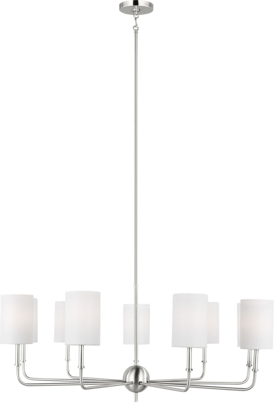 Foxdale 9-Light Chandelier | Satin Brass Bulbs Included