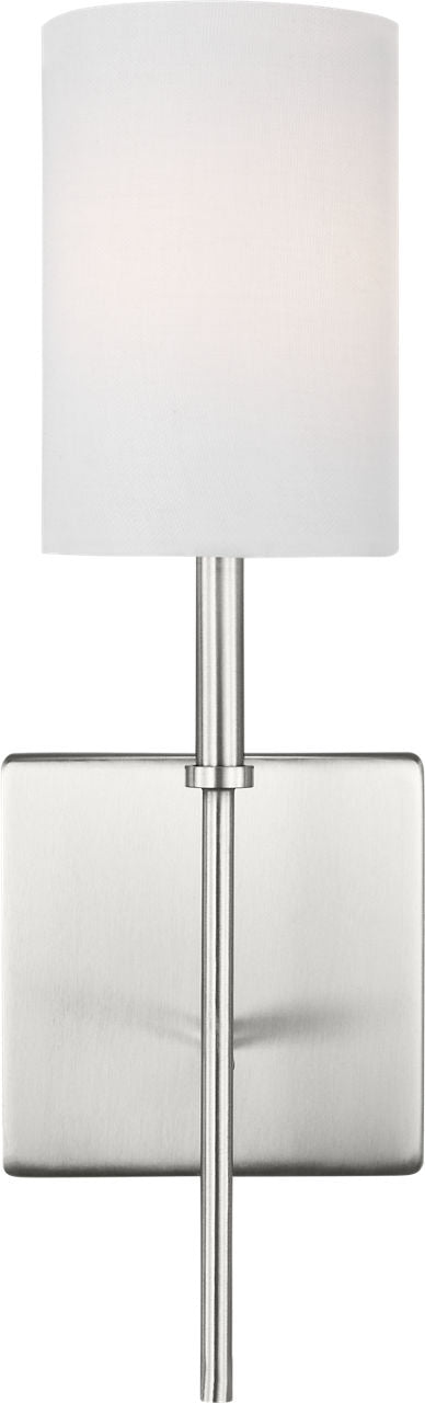 Foxdale 1-Light Sconce | Brushed Nickel Bulbs Included