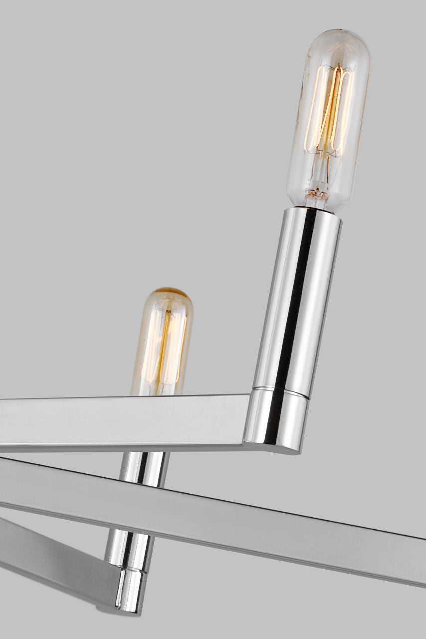 Fullton 9-Light Chandelier | Chrome | No Shade Bulb(s) Included