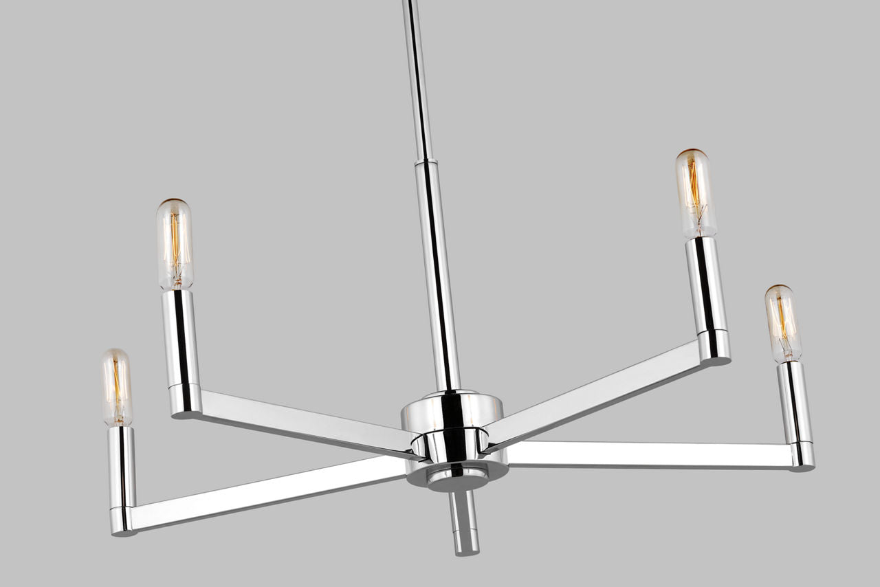 Fullton 5-Light Chandelier | Chrome | No Shade Bulb(s) Not Included