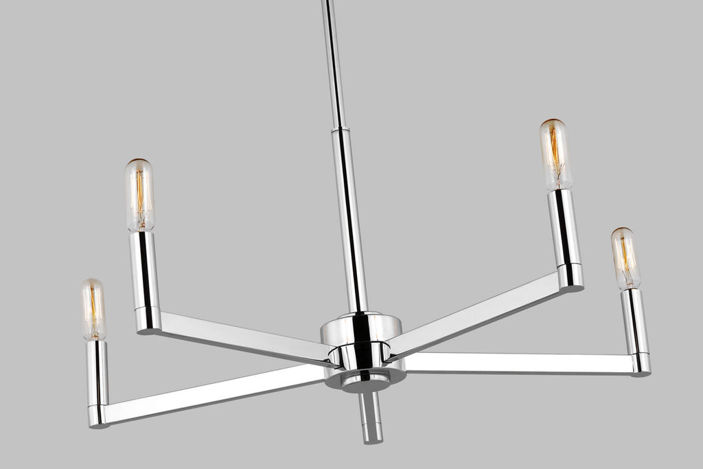 Fullton 5-Light Chandelier | Chrome | No Shade Bulb(s) Included