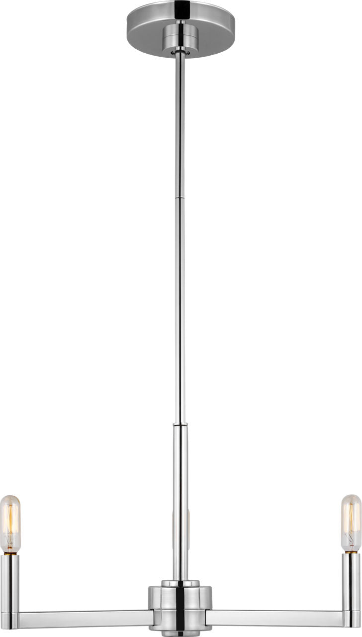 Fullton 3-Light Chandelier | Chrome | No Shade Bulb(s) Included