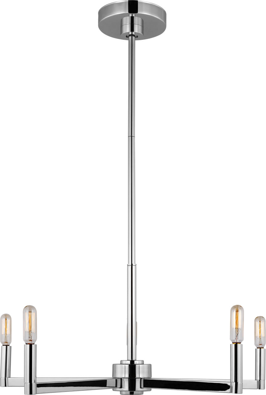 Fullton 5-Light Chandelier | Chrome | No Shade Bulb(s) Not Included