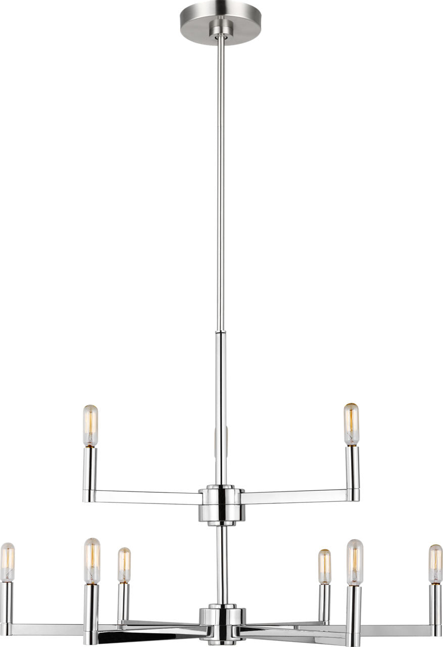 Fullton 9-Light Chandelier | Chrome | No Shade Bulb(s) Not Included
