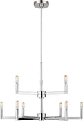 Fullton 9-Light Chandelier | Chrome | No Shade Bulb(s) Included