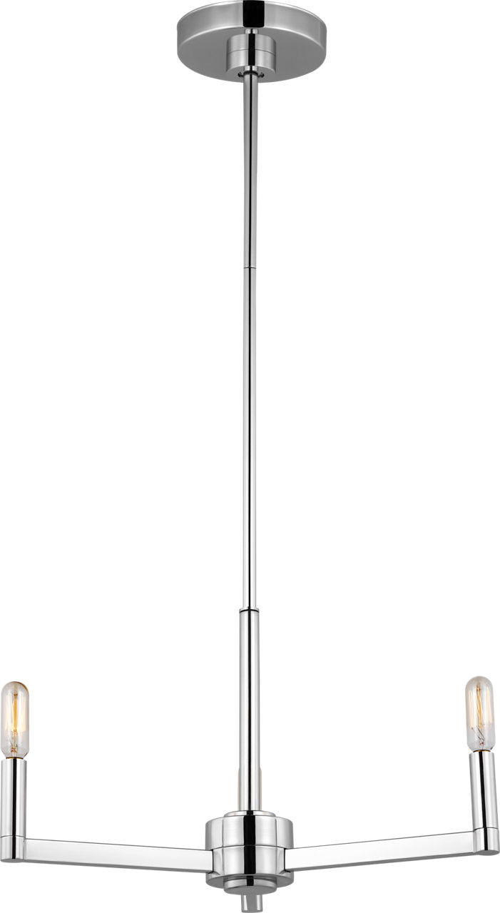 Fullton 3-Light Chandelier | Chrome | No Shade Bulb(s) Included