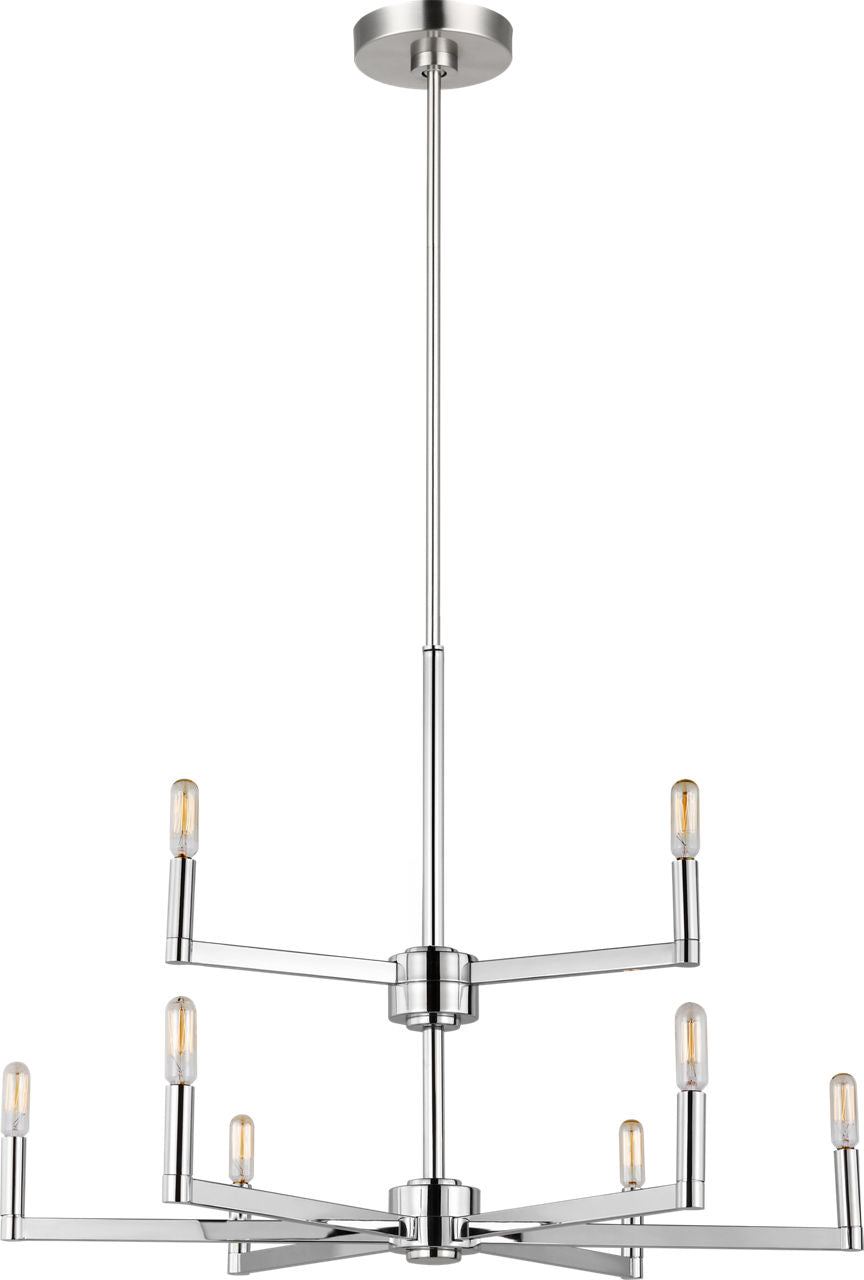 Fullton 9-Light Chandelier | Chrome | No Shade Bulb(s) Not Included