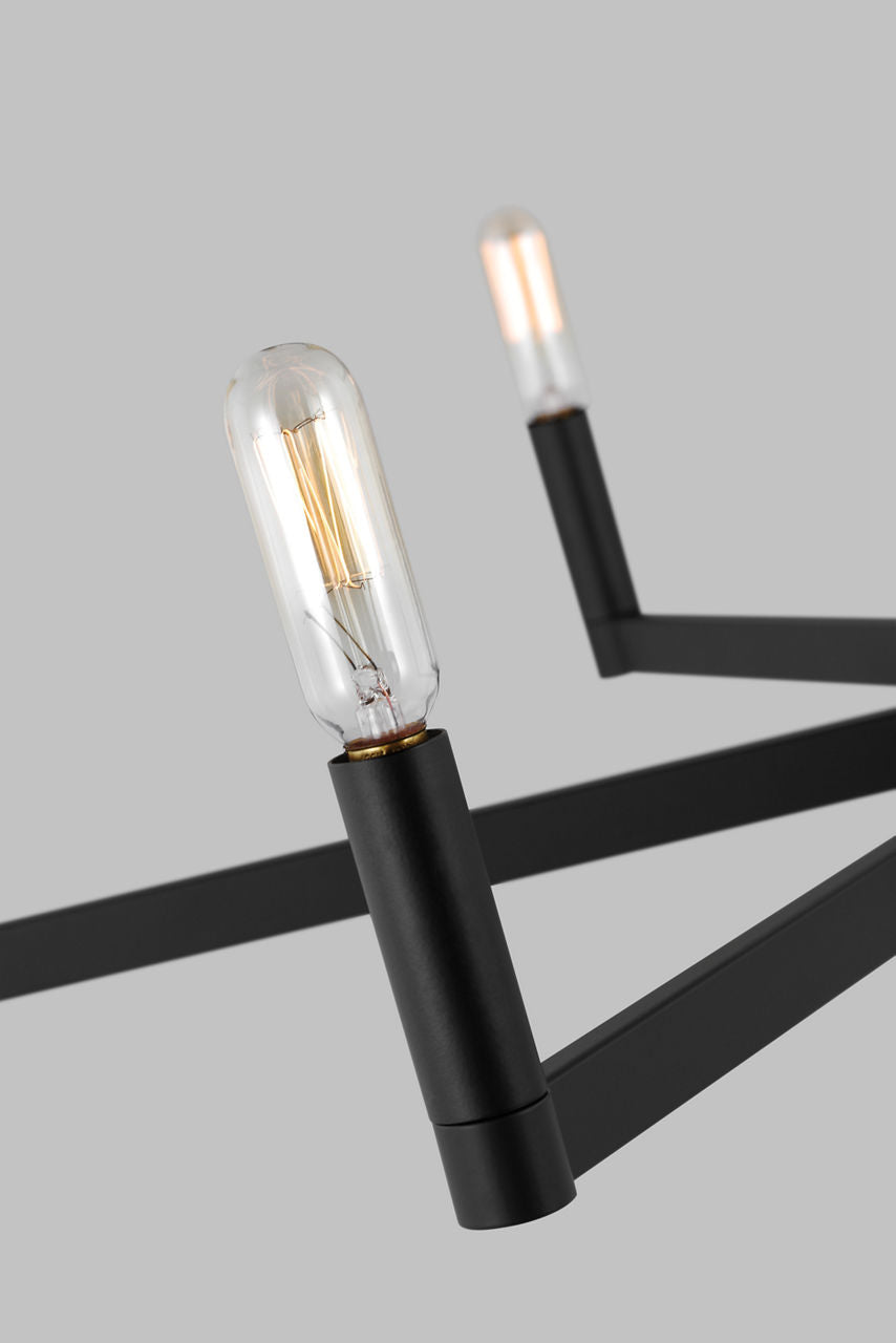 Fullton 9-Light Chandelier | Midnight Black | No Shade Bulb(s) Not Included