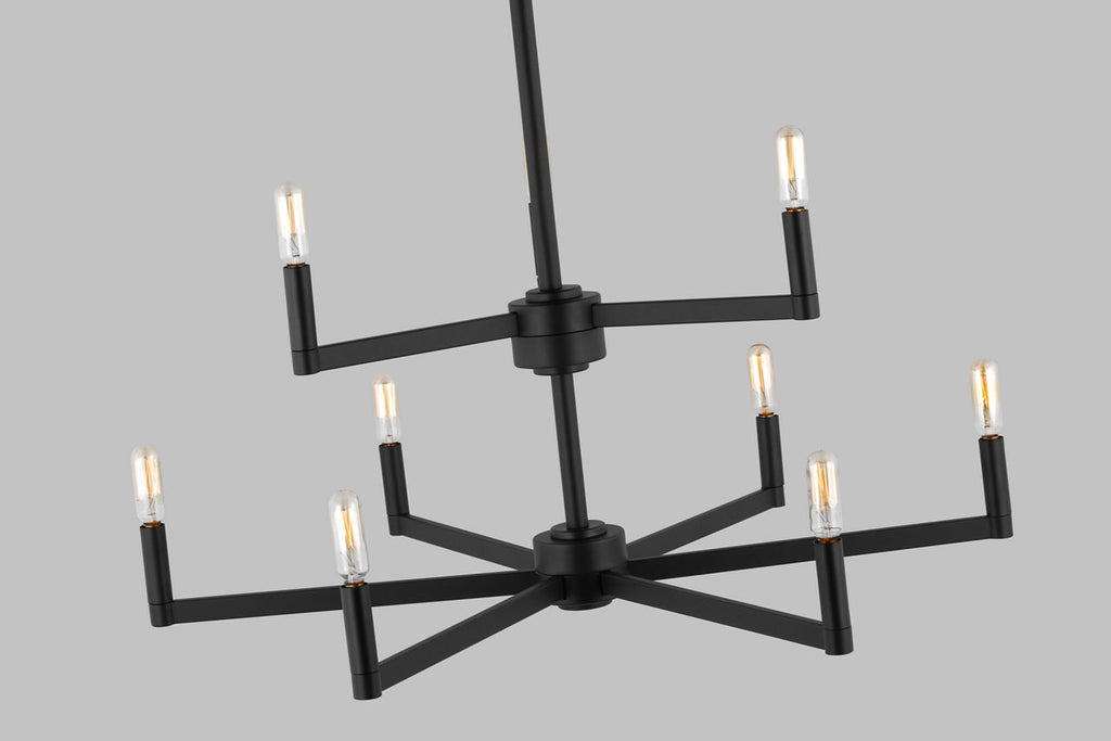 Fullton 9-Light Chandelier | Midnight Black | No Shade Bulb(s) Included