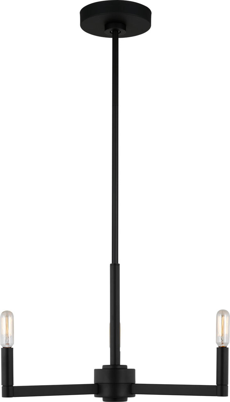 Fullton 3-Light Chandelier | Midnight Black | No Shade Bulb(s) Included
