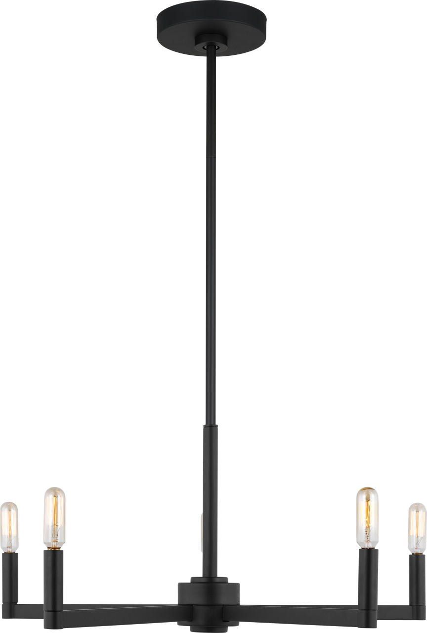 Fullton 5-Light Chandelier | Midnight Black | No Shade Bulb(s) Not Included