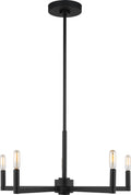Fullton 5-Light Chandelier | Midnight Black | No Shade Bulb(s) Included