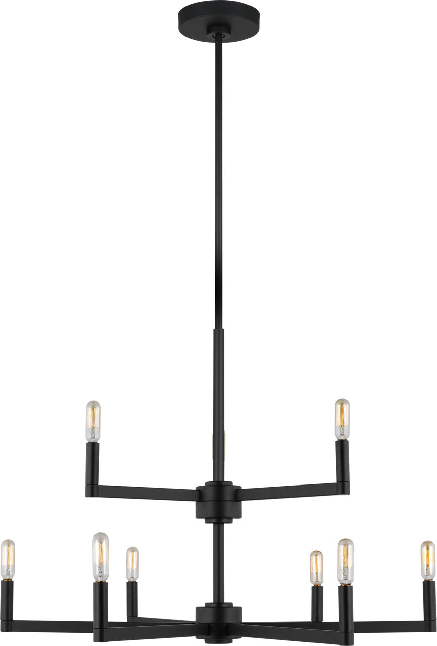 Fullton 9-Light Chandelier | Midnight Black | No Shade Bulb(s) Included