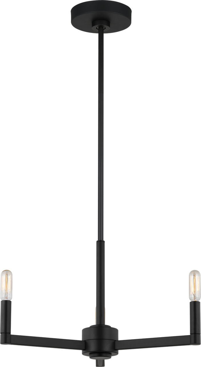 Fullton 3-Light Chandelier | Midnight Black | No Shade Bulb(s) Not Included