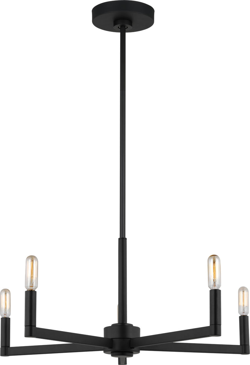 Fullton 5-Light Chandelier | Midnight Black | No Shade Bulb(s) Not Included