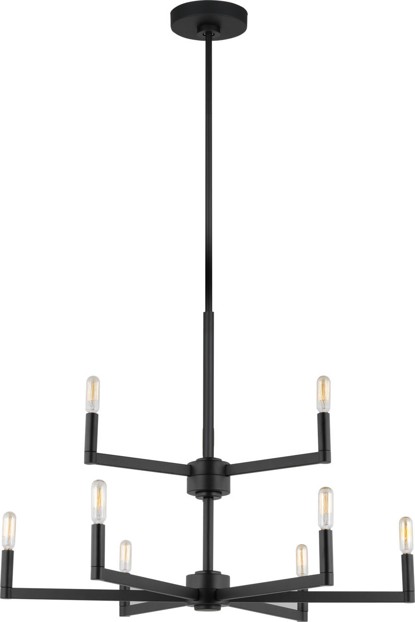 Fullton 9-Light Chandelier | Midnight Black | No Shade Bulb(s) Included