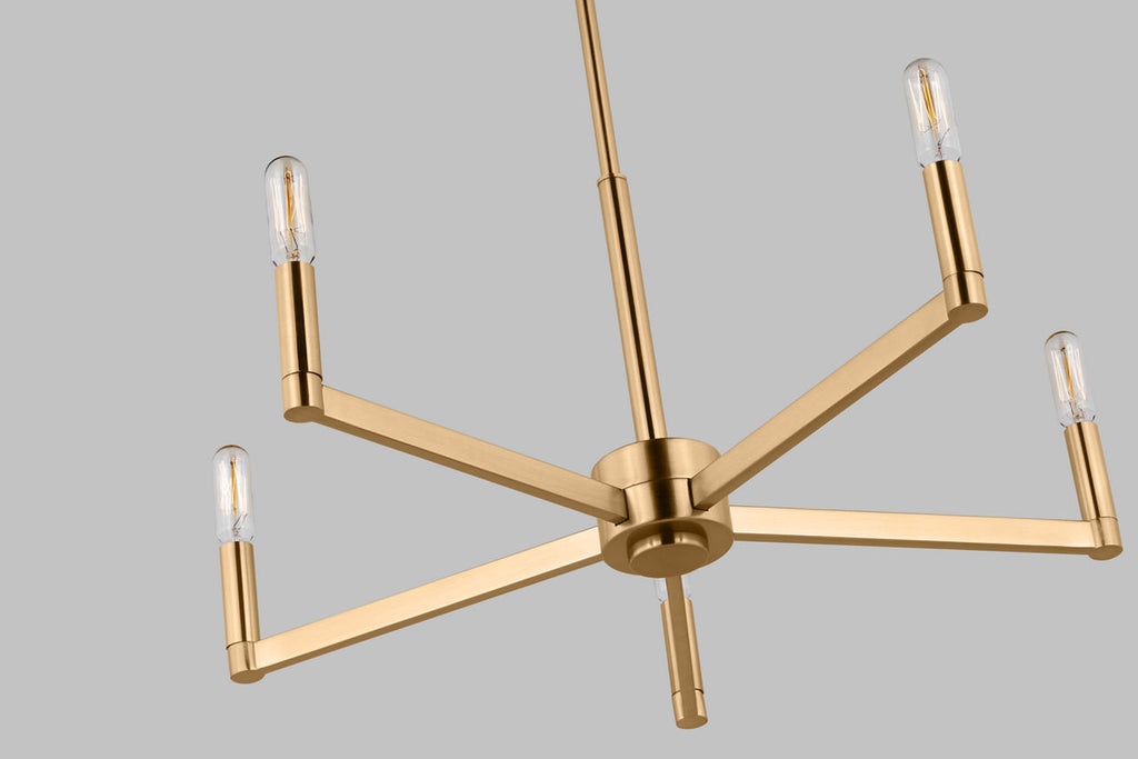 Fullton 5-Light Chandelier | Brushed Nickel | No Shade Bulb(s) Included