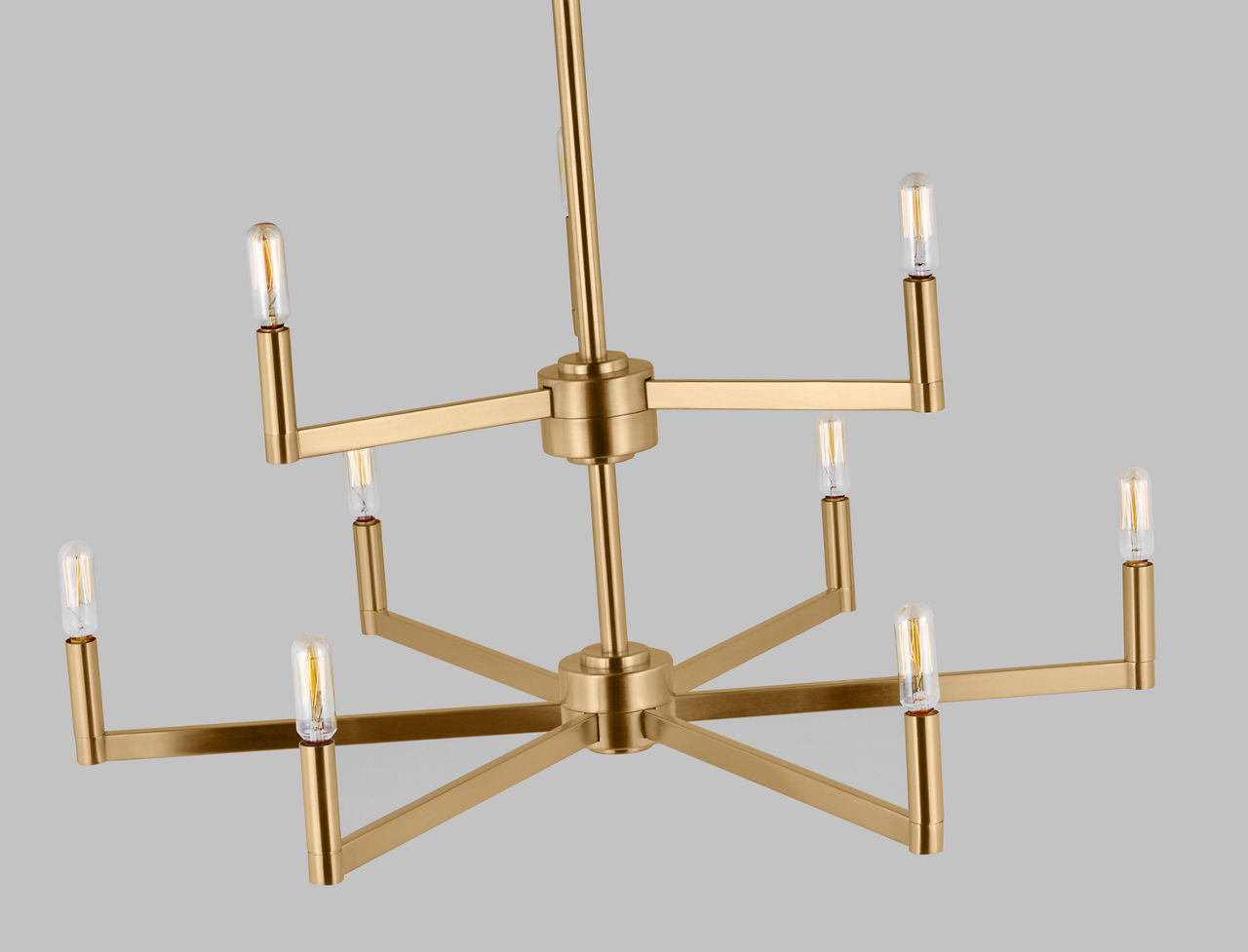 Fullton 9-Light Chandelier | Satin Brass | No Shade Bulb(s) Not Included