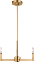Fullton 3-Light Chandelier | Satin Brass | No Shade Bulb(s) Included