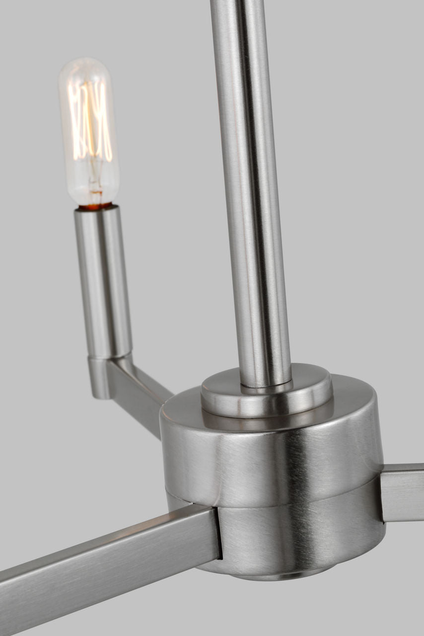 Fullton 3-Light Chandelier | Brushed Nickel | No Shade Bulb(s) Included