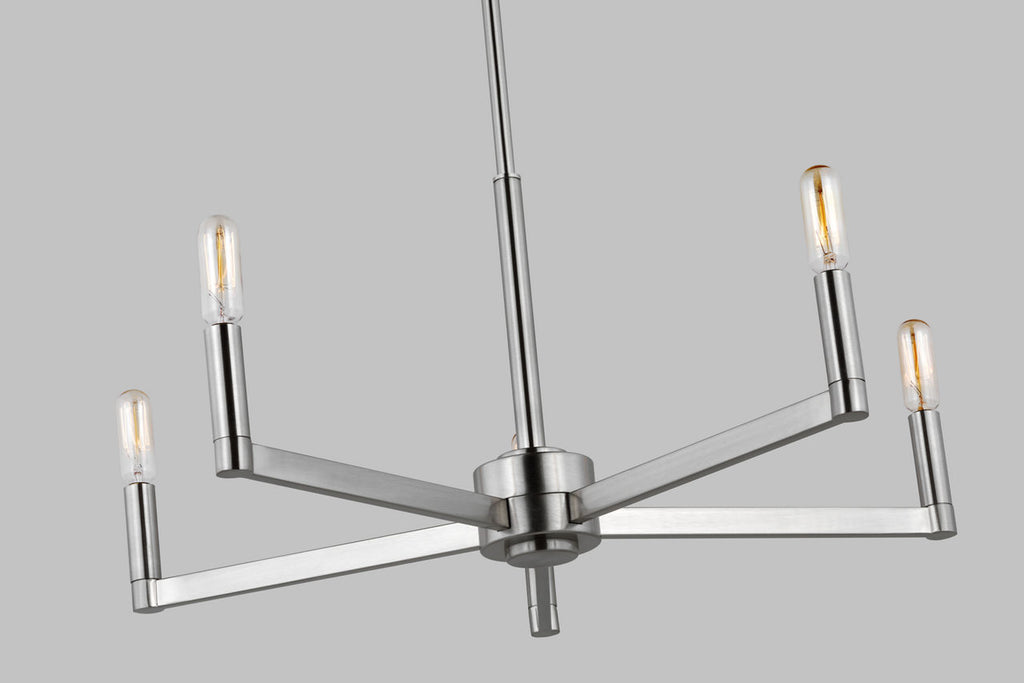Fullton 5-Light Chandelier | Brushed Nickel | No Shade Bulb(s) Not Included
