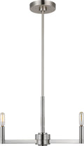 Fullton 3-Light Chandelier | Brushed Nickel | No Shade Bulb(s) Not Included