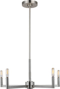 Fullton 5-Light Chandelier | Brushed Nickel | No Shade Bulb(s) Not Included