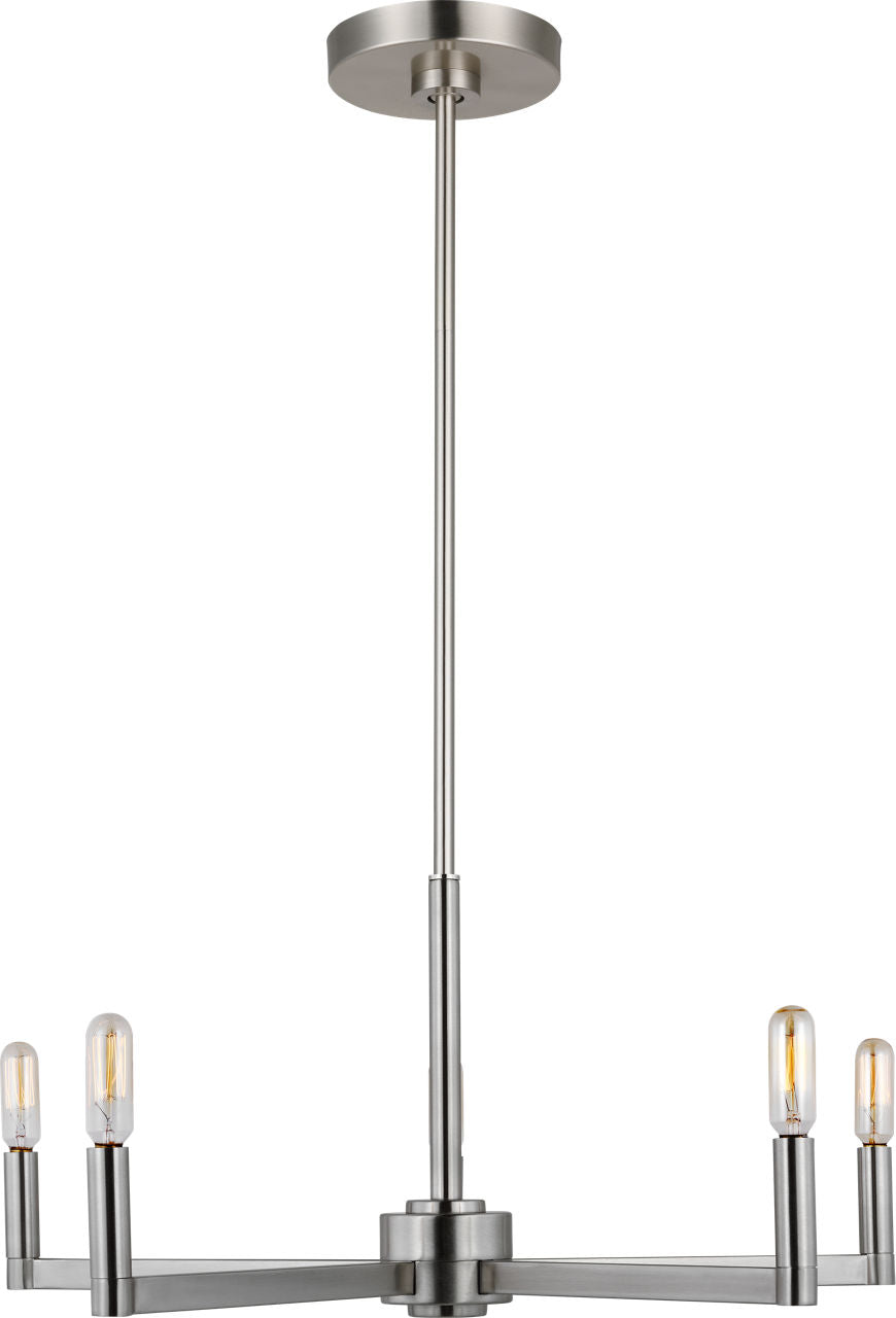 Fullton 5-Light Chandelier | Brushed Nickel | No Shade Bulb(s) Included