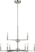 Fullton 9-Light Chandelier | Brushed Nickel | No Shade Bulb(s) Included