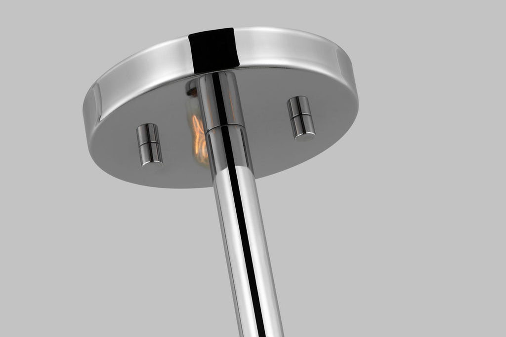 Fullton Semi Flush Mount | Chrome | No Shade Bulb(s) Not Included