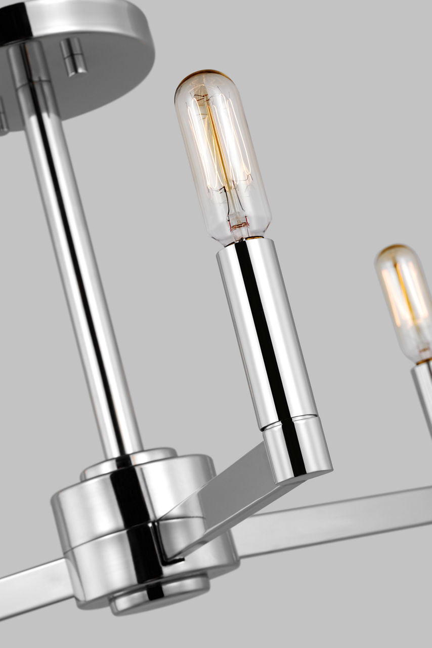 Fullton Semi Flush Mount | Chrome | No Shade Bulb(s) Not Included